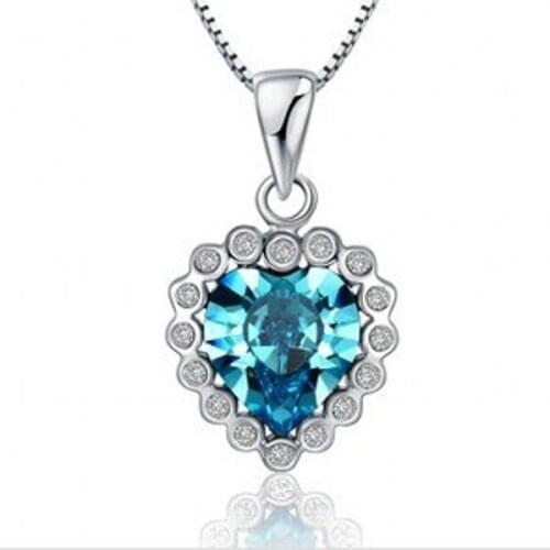 New high quality heart-shaped pendant necklace S925 silver necklace suitable for couple gifts