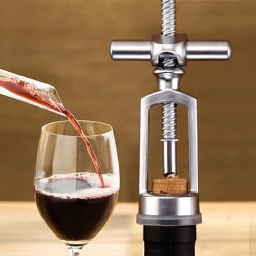 Red Wine Bottle Opener Zinklegering Corkscrew Leverage Ontwerp Cork Puller Restaurant Bar Party Champagne Opener Kitchen Tools