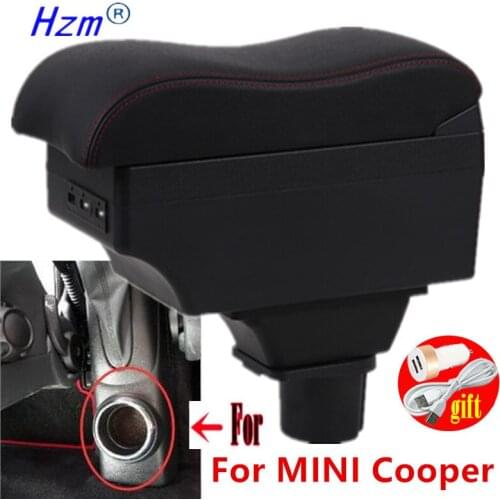 Arm Rest For Mini R56 Coupe Armrest Box Center console central Store content cup holder Mini R50 Hatch II gen