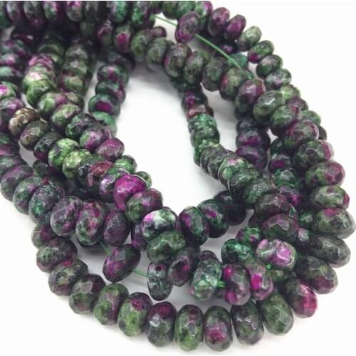 Charms 5 shape red green zoisite stone oval abacus oval coin loose spacers beads elegant women diy jewelry 15inch B513