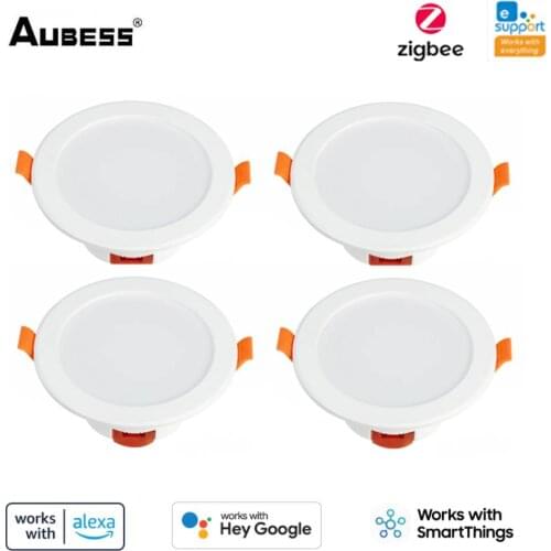 EWeLink Zigbee 3.0 Smart Downlight RGBCW Led Recessed Ceiling Light Voice Control Work With Alexa Google Home LED Downlights New