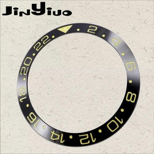 38mm Black Bezel Ring Insert Ceramic Watch Bezel Fits for Automatic Watch Newest Hot Insert for Mens Watch