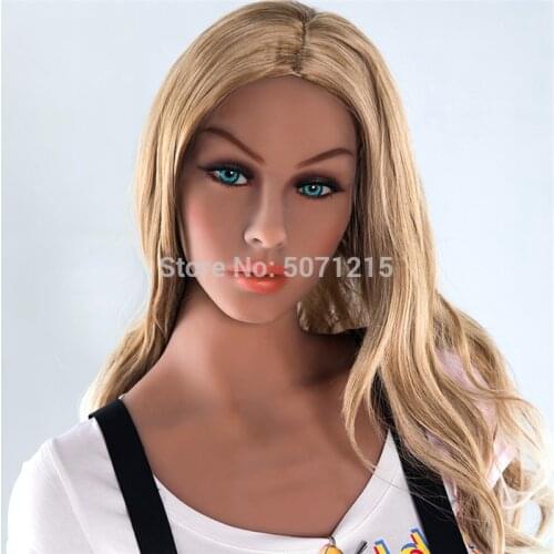 Silicone Sex Doll Head Big Doll Parts Love Doll Head DIY Show Toy with Wig for Adult Big Size 135-176cm Real Doll