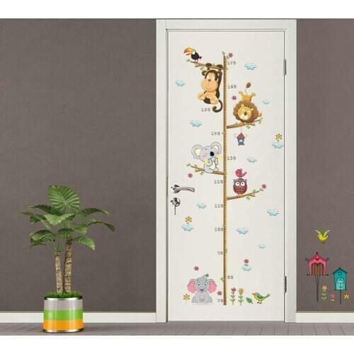 Cute Cartoon Height Measurement Sticker Children\s Room Wall Decoration Decal Wall Sticker for Kids Bedroom Living Room