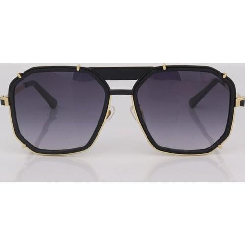 METAL rectangular frame sunglasses for men gradient lenses