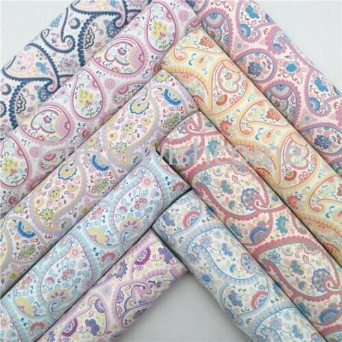 Glitterwishcome 21X29CM A4 Size Vinyl For Bows Flowers Printed Faux Leather Sheets for Bows, GM661A