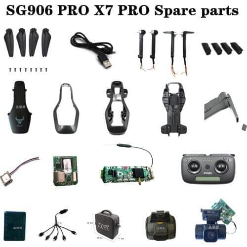 SG906 Pro SG906PRO / SG906PRO 2 / X7pro RC Drone Spare Parts Motor Arm Set Blades Body Shell GPS Module Receiving Board Camera