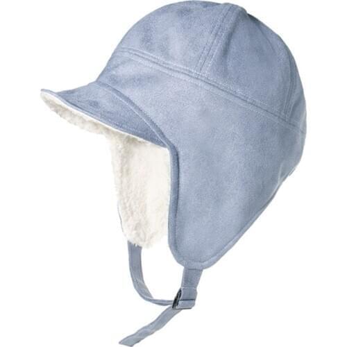 Winter Warm Trapper Hat with Visor Thermal Plush Lined Ski Baseball Earflap Cap A0NF