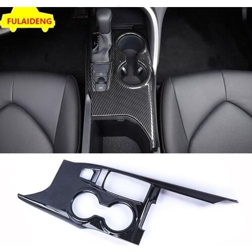 1pcs For Toyota Camry 2018-2019 Matte ABS Carbon Fiber Inner Gear Shift Box Panel Cover Trim Car Styling
