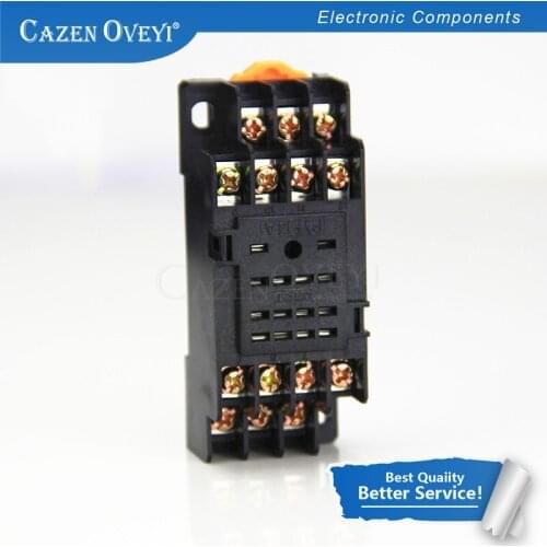 1pcs/lot P51 PYF14A 14 Pin Terminal Relay Socket Base Black for MY4NJ base HH54P Power Electromagnetic relay Base DIN rail