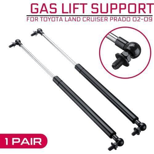 2pcs for Toyota Land Cruiser Prado 120 Series 2002-2009 Steel Car Bonnet Hood Gas Struts Support Rod 47.5cm Strut Bars Replace