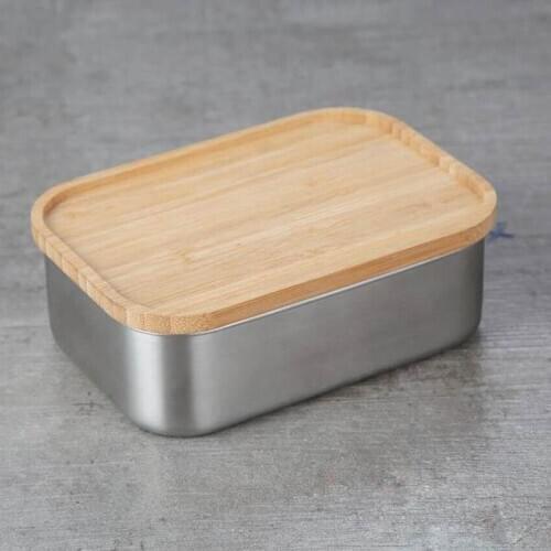 20pcs/lots Safety Food Container Practical With Cover Lunch Box Easy To Clean Bento Boxes Wooden lid