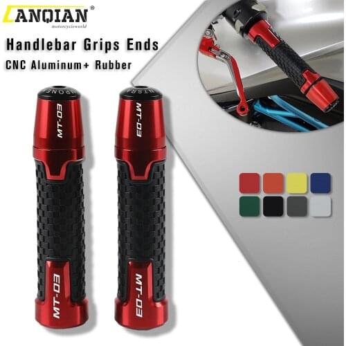 22MM Motorcycle Accessories Handlebar Grips Handle Bar Ends For YAMAHA MT03 MT-03 MT 03 2005-2006 2015 2016 2017 2018 2019 2020