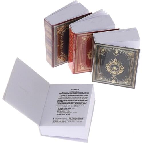 4Pcs 1:12 Dollhouse Miniature Book Classic Flip Book Model Doll Home Decor Toy Miniature Scene Model