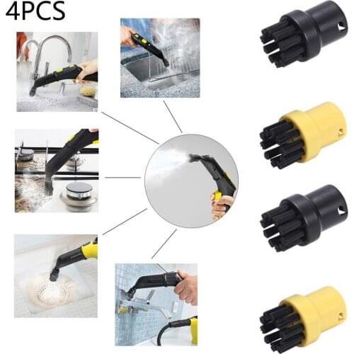 4Pack Steam Cleaner Brushes Round Brush For Karcher SC952 SC1052 SC1122 SC1125 Vacuum Cleaner Replacement Kit For Home Clening