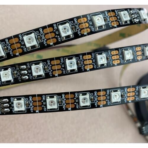 4m DC5V WS2812B BLACK PCB led pixel srip,non-waterproof,60pcs WS2812B/M with 60pixels