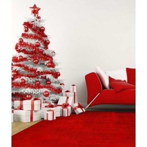 5x7ft Red Floor Christmas Tree Photography Backdrops Photo Props Studio Background