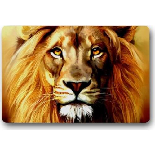 Lion Kitchen Mat Custom Anti-slip Area Rugs Living Room Balcony Bathroom Carpet Set Doormat Bath Mats Bedroom Tapete