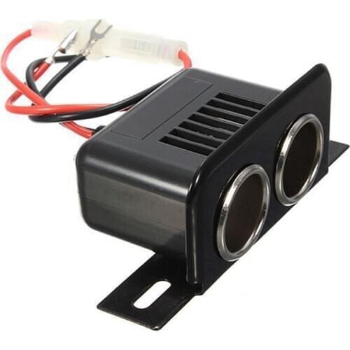 12/24V Double Ports Motorcycle Car Cigarette Lighter 120W 10A Waterproof Power Socket Charger Auto Car Cigarette Lighter