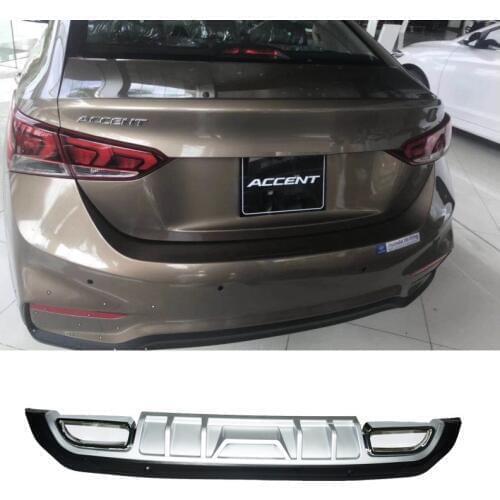 Car styling rear bumper diffuser auto spoiler fit for hyundai accent 2018 2019 rear diffuser rear plate trims cover