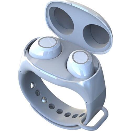 HM50 TWS 2In1 Bluetooth5.0 Wireless Headset Handsfree Earbuds Wristband Bracelet Q81F