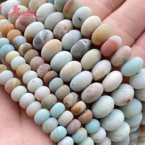 3x6,5x8,6x10mm Rondelle Heishi Frosted Multicolor Amazonite Natural Stone Loose Beads For DIY Jewelry Making 15" Free Shipping