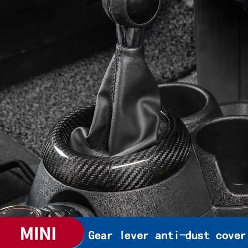 Carbon fiber Gear lever panel decoration Dustproof ring For MINI Cooper clubman countryman F56 Interior accessories