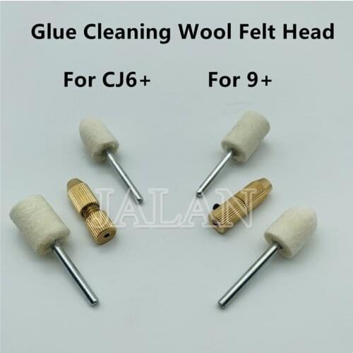 CJ6+ 9+ Glue cleanng wool felt head For glass touch sceen polishing head no hurt lcd OCA adhesive remover clean tool