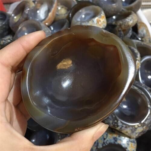 Beautiful Agate Bowl Teacup Natural Jade Master Crystal Cup Carnelian Flowerpot Tea Sets Ashtray ornament