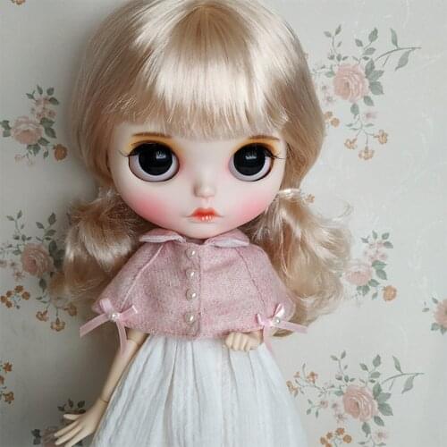 ICY DBS Blyth Doll 1/6 Joint Body hand painted matte face white skin Little girl blond hair suit DIY BJD SD toy gift AB hand set