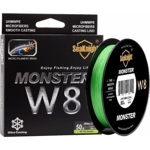 SeaKnight 300M W8 Fishing Line 8 Strands Braided Fishing Line Multifilament PE Lines 15 20 30 40 50 80 100LB