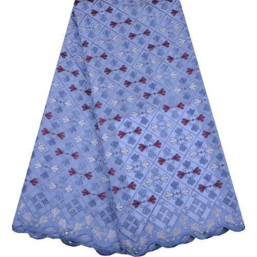 2018 Hot Sale African High Quality Swiss Voile Lace In Switzerland Nigerian Cotton Lace With Stones For Man Dresses 1318