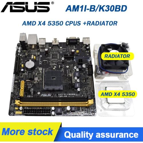 ASUS AM1I-B//K30BD/DP_MB mini 17*17cm AM1 ITX PC Motherboard available with x4 5350 cpu Original Desktop Motherboards Kit