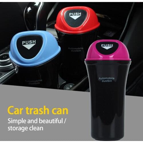 Mini Car Trash Can Organizer Garbage Holder Automobiles Storage Bag Accessories Auto Door Seat Back Visor Trash Bin Paper Dus