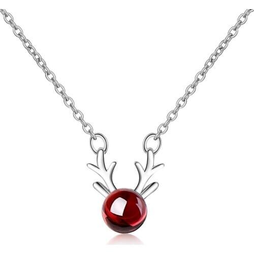 MOONROCY Silver Color Red Crystal Pendant Chokers Chain Necklace Jewelry Wholesale for Women Girls Dropshipping Animail Jewelry