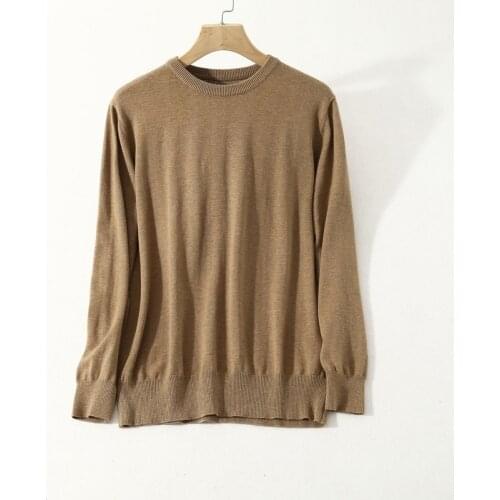 Sweater men 64%Silk 10%Cashmere blending Knitted pullover Loose casual pullovers Warm for winter Mens clothing 2020 fashion