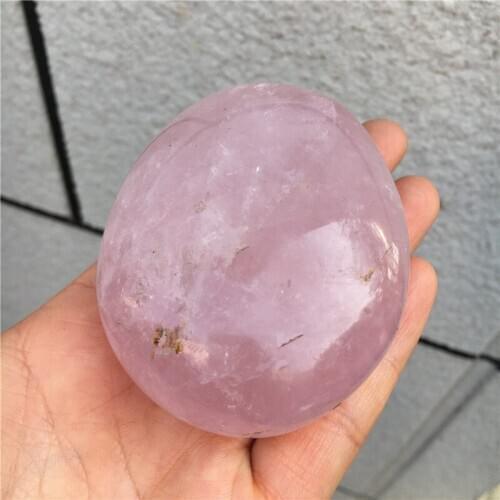 Natural Rose Quartz Crystal Palm Tumbled Stone Healing Specimen Massage Pink Natural Quartz Crystals For Gifts