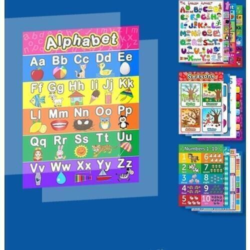 Educational Preschool Posters Charts for Preschoolers Toddlers Kids Kindergarten Classrooms