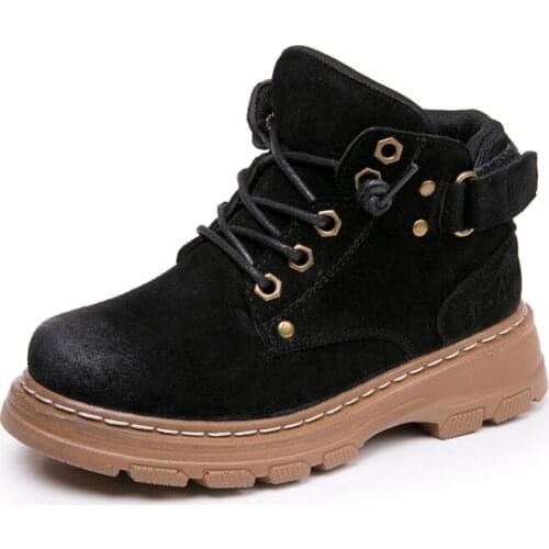 Autumn And Winter Boys & Girls Shoes Chirldren Snow Boots Fashion Genuine Leather Ankle Boots For Kids And Adult Size 26-41