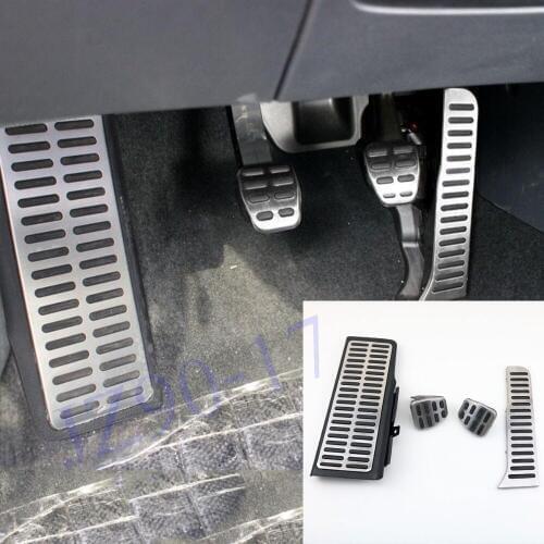 No Drill Pedal AT Foot Pad Brake Gas Fuel Accelerator Rest Pedal Cover Fit For VW Sagitar Passat Magotan Superb Beatles CC Part