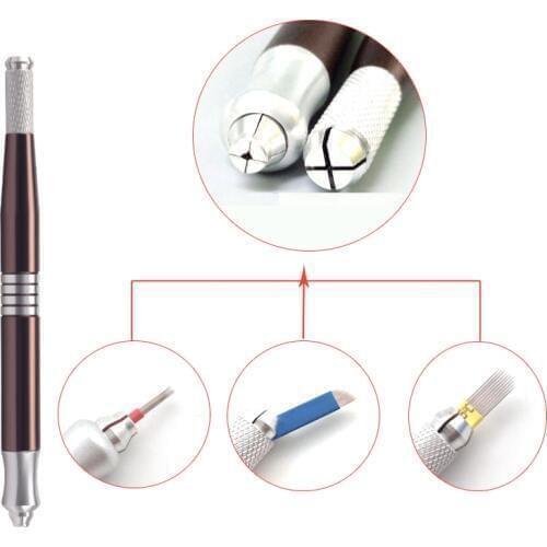 Permanent Makeup Eyebrow Tattoo Microblading Tattoo Pen Microblading Blades Tattoo Needle Manual Holder Microblading Accessories