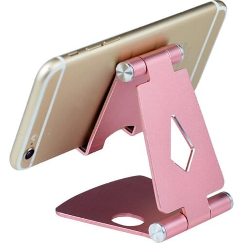 Adjustable Aluminum Stand Foldable Portable Desk Stand for Smartphone Tablet DU55