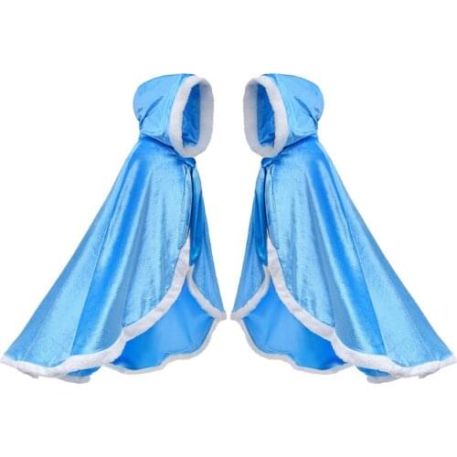 Christmas Childrens Clothing Frozen Princess Elsa Cloak Robe Shawl Girls' Performance Costume Elsa Shawl