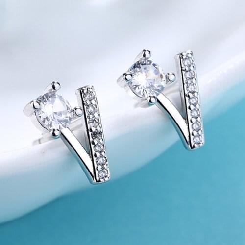 Exquisite Letter Shape Geometric Stud Earrings for Women top quality Jewelry Pendientes Statement Earrings