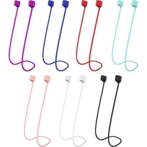 Anti-Lost Silicone Earphone Rope Holder Cable For Apple iphone X 8 7 AirPods Wireless Bluetooth Headphone Neck Strap Cord String