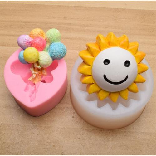 Smiling Face of the Sun Silicone Soap Mold Sun Flower Silicone Mold for Soap Making Chocolate Candy Clay Mould Fondant Cake tool