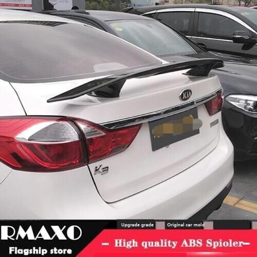 For Forte Spoiler 2011-2019 Kia Forte K3 NTF High Quality Spoiler ABS Material Car Rear Wing Primer Color Rear Spoiler