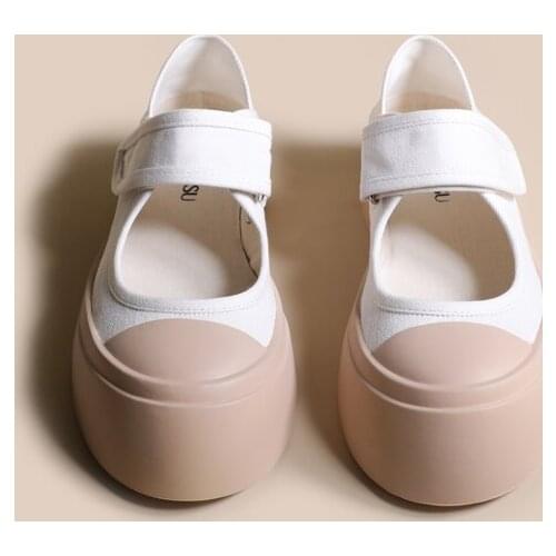 Luxury Leisure Mary Jane Shoes Womens Autumn New Etro Round Head Canvas Anime Sweet Girls Lolita Jk Uniform Student Loli Shoes