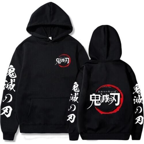 Unisex Cloths Demon Slayer Hoodie Anime Fashion Loose Sleeve Casual Hip Hop
