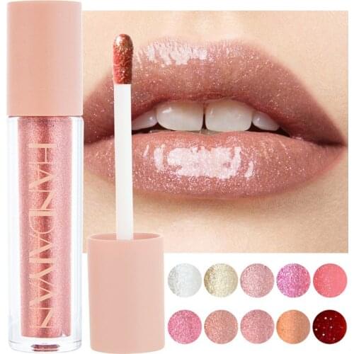 10 Colors Moisturizing Highlighting Lip Gloss Glitter Diamond Pearlescent Lip Glaze Sparkle Sexy LipGloss Women Makeup